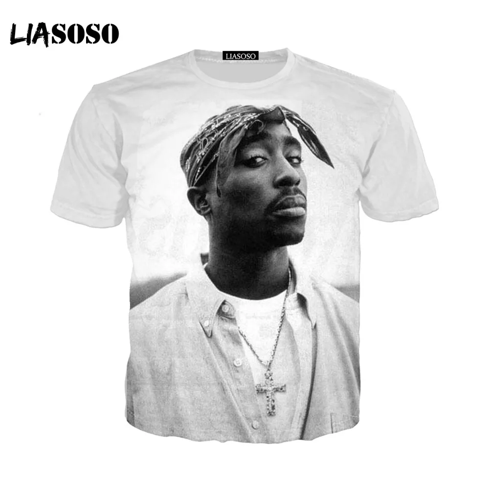 LIASOSO 2pac футболка Shakur rapper хип хоп Magliette Makaveli Snoop Dogg Biggie smallers eminem J Джей Коул z Savage hip hop