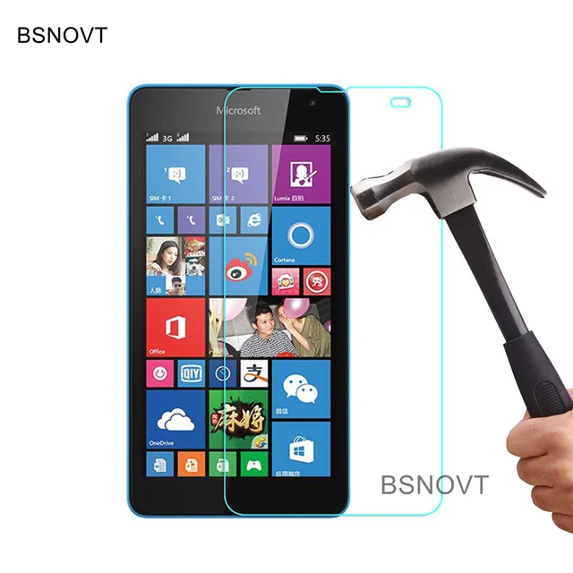 

2 шт Защитная пленка для экрана телефона для Microsoft Lumia 535 стекло закаленное стекло для Microsoft Lumia 535 Анти-Царапины Передняя пленка BSNOVT