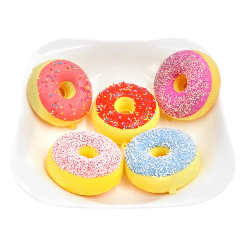 Kawaii 10 см Jumbo красочные мягкие радужные конусы для мороженого PU пончик мягкие медленно поднимающиеся игрушки для детей снятие стресса