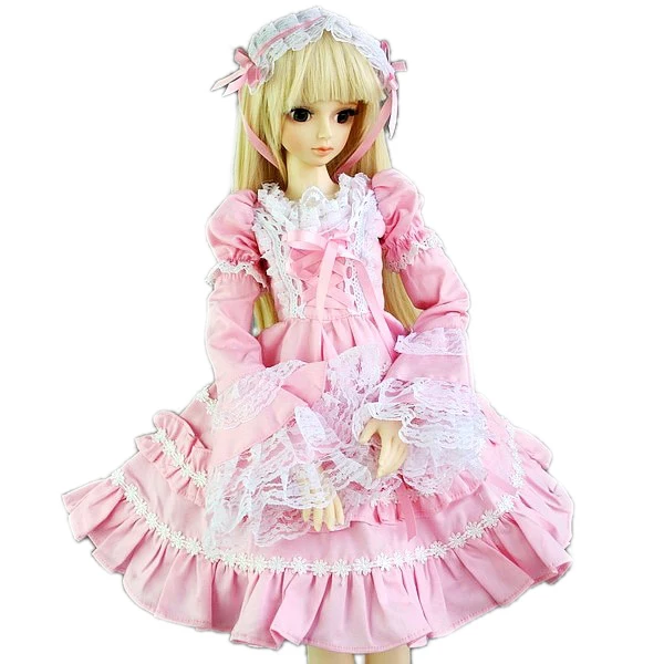 

[wamami] 140# Pink Lace Dress/Clothes 1/4 MSD AOD DOD BJD Dollfie