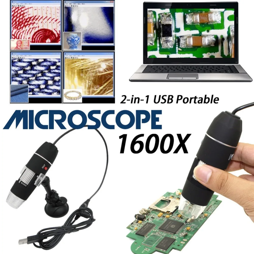 Цифровой микроскоп Портативный Ручной Электронный USB эндоскоп с камерой и