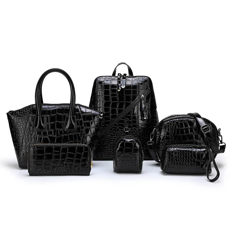 Black MARFUNY сумка для багажа и почты, 6 шт., упаковка, новая Брендовая женская сумка, качественная женская сумка, 6 шт., сумка на одно плечо, скошенная сумочка - Цвет: Black