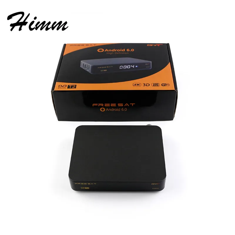 Оригинал FREESAT GTT Android 6.0 TV BOX + DVB T/T2/Кабель Smart S905D 1 ГБ RAM 8 ROM встроенный wi fi КОДИ