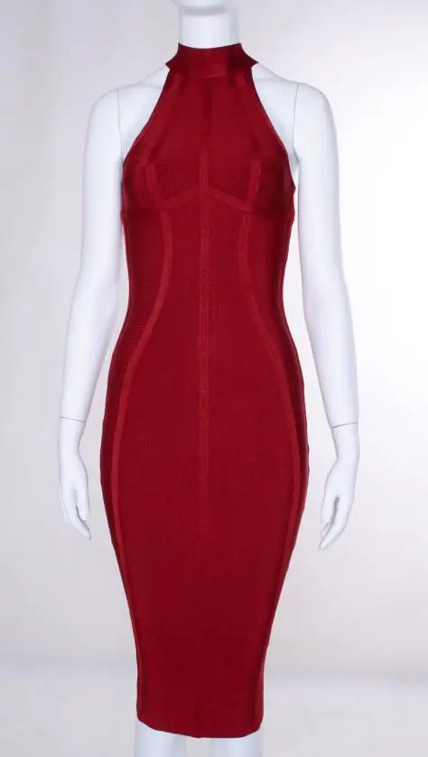 Halinfer 2018 New Autumn women dress sexy 4 Colors Turtleneck bodycon bandage Elegant celebrity party | Женская одежда