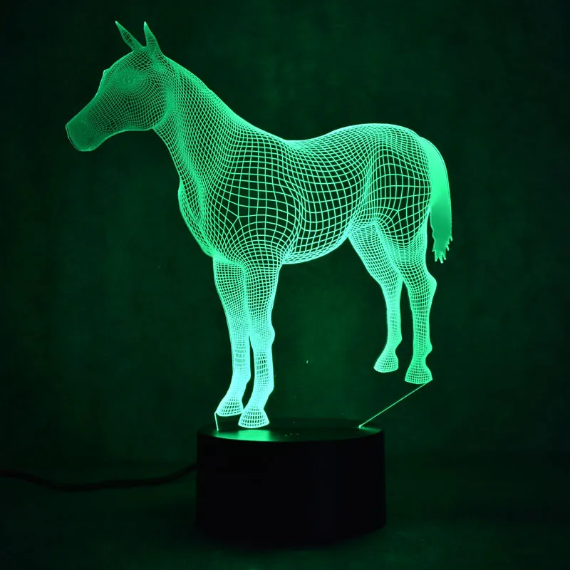 

Battle Horse Touch 3d Colorful Color Led Small Night Light Smart Home Usb Power Supply Atmosphere Lamp Child Toy