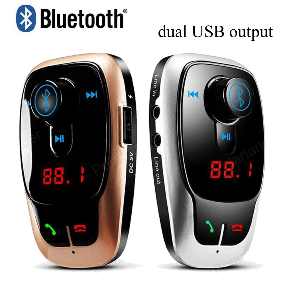 

Автомобильный MP3-плеер с Bluetooth, ЖК-дисплей, FM-передатчик, беспроводной FM-модулятор, автомобильное зарядное устройство с двумя USB-разъемами