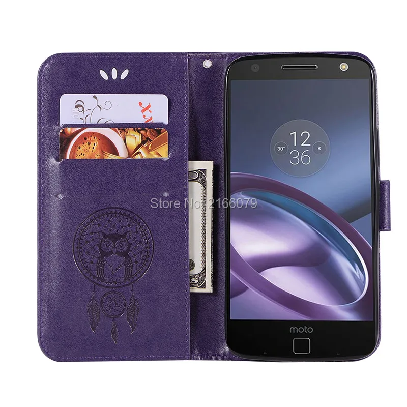 Роскошный флип-чехол из искусственной кожи с 3D рисунком совы для Motorola Moto G5S XT1793