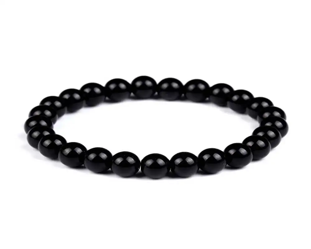 Новый 7 Чакра браслет мужские черные Исцеление баланс лавы бусины рейки Будда