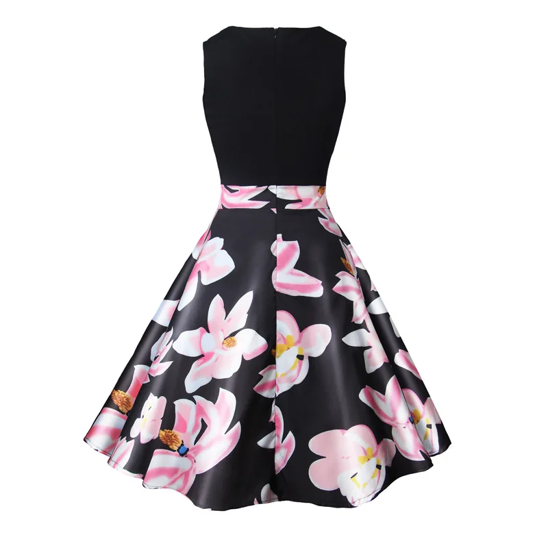 women dress gothic party dresses 2019 fashion spring clothes plus size woman black elegant ladies clothing floral bohemian | Женская