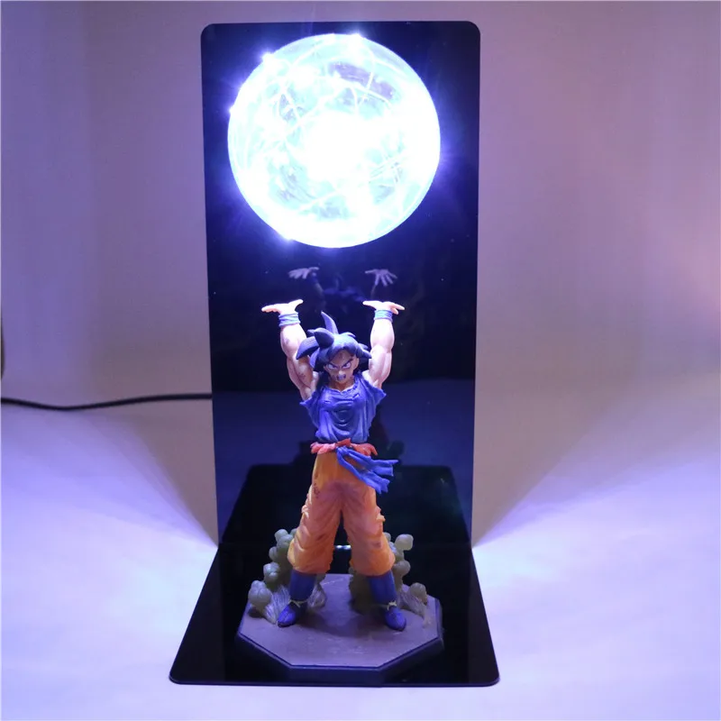 Белый Dragon Ball Z Luminaria Сон Гоку силовые бомбы лампа DBZ Супер Saiyan фигурки ночной Светильник для детей детская спальня настольная лампа - Испускаемый цвет: Белый