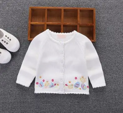 

2018 spring and autumn 0-2 years old Baby girl sweater coat fashion cotton sweater girl casual cardigan