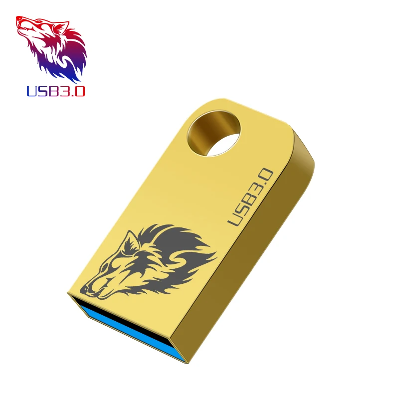 golden Мини USB 3,0 Флешка 8 ГБ 16 ГБ 32 ГБ мини металлическая высокоскоростная USB флешка 64 Гб USB флешка Водонепроницаемая реальная емкость - Цвет: golden