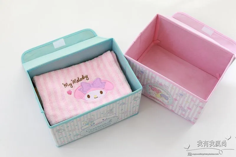 Мультфильм моя мелодия Cinnamoroll маленькая Две звезды косметическая коробка макияж Чехол Складная PU Сумка для хранения Органайзер