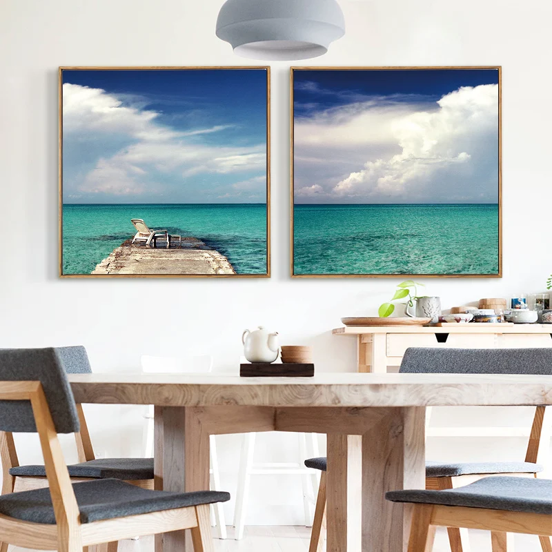 Настенная картина с изображением океана плакаты и принты Морского Пейзажа