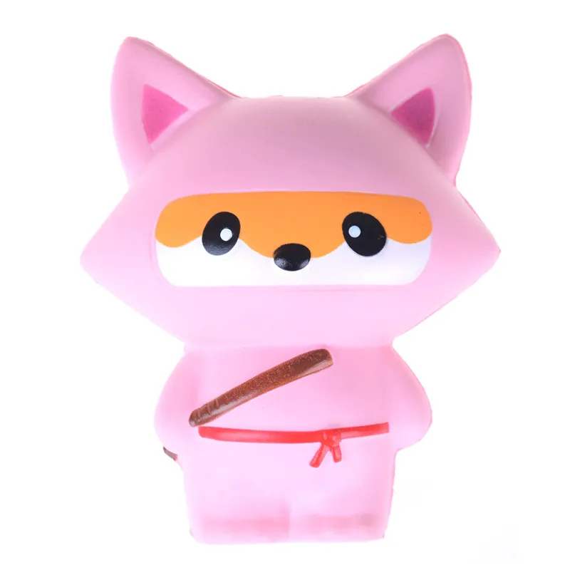 Милый Сжимаемый ниндзя панда/медведь/лиса 13 5 см Kawaii розовый животный хлеб мягкие