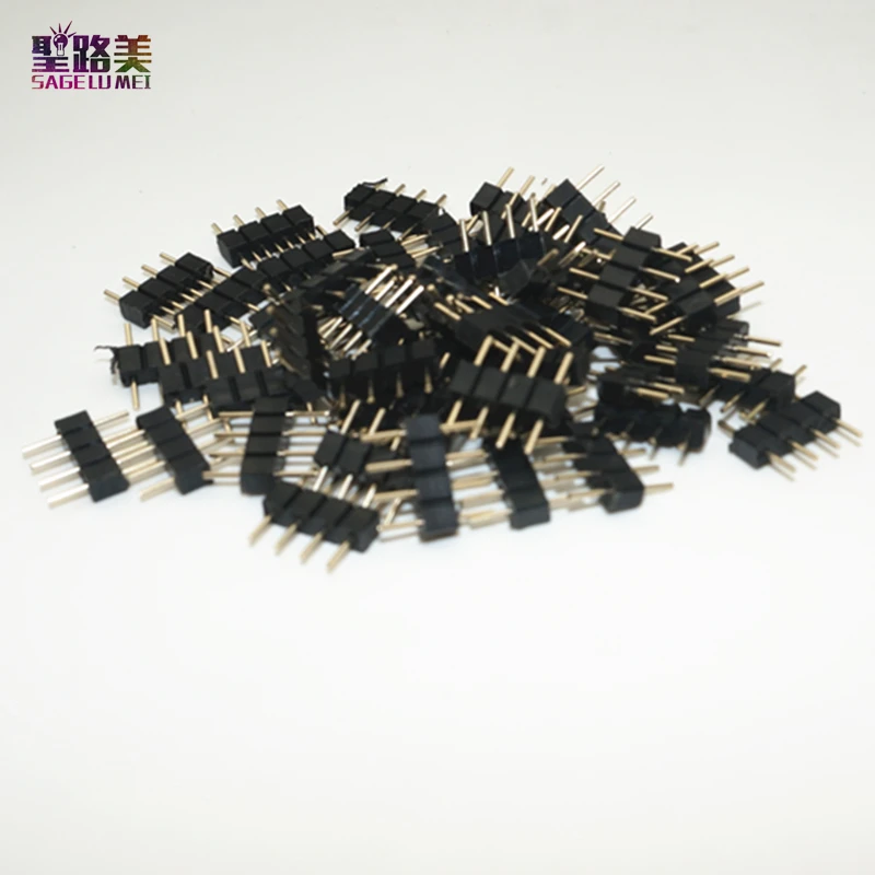 1000 шт./упак. 1 к 4 контактный штекер разъема для SMD 5050 3528 Женский RGB Светодиодная