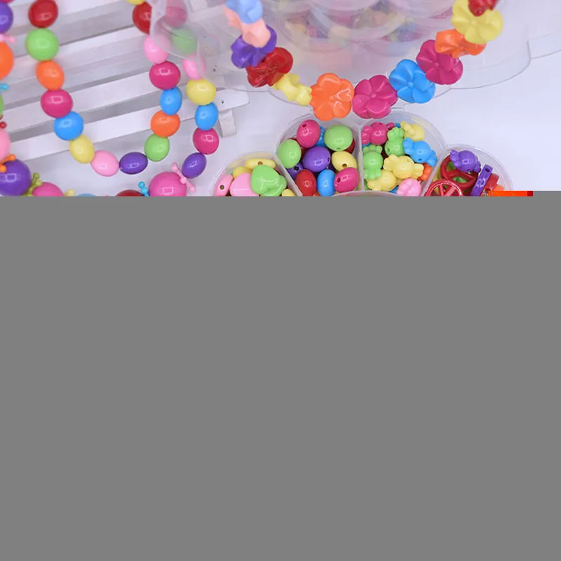 462pcs Детские модные бусы, игрушки, сделай сам, ручная работа, одежда, ожерелья, браслеты, бисерные развивающие 3D головоломки, перлер, бусины, игрушки - Цвет: 462pcs