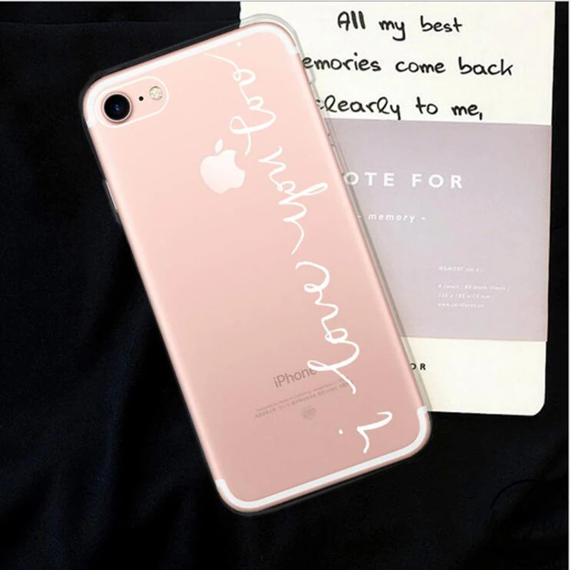 Чехол для телефона с алфавитом и буквами прозрачный чехол iPhone 6plus 6s 5 5s 7 8p XSmax XR