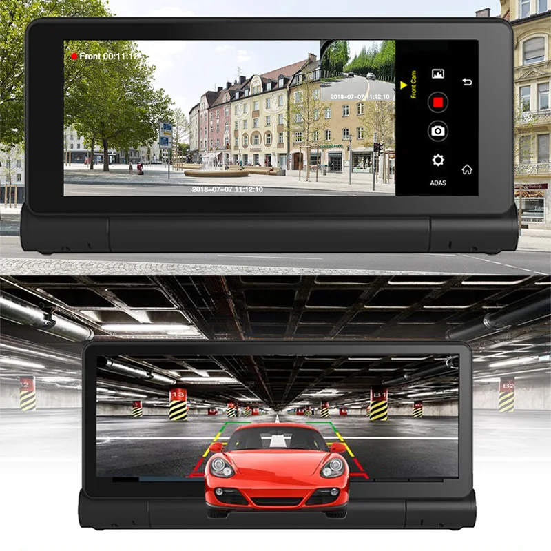 AfmoDVR 7 &quotADAS Автомобильный dvr gps Android Автомобильная камера wifi 1080 P Dash Cam видео