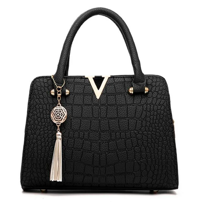 Crocodile Leather Women Bag Pendant Designer Handbag Luxury Lady Shoulder Crossbody Bags Fringed Female Messenger LB249 | Багаж и сумки