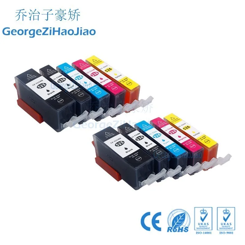 10 шт. PGI525 CLI525Ink картридж совместимый для Canon iP4850 iP4950 MG5150 MG5250 MG6150 MG8150 MG8250