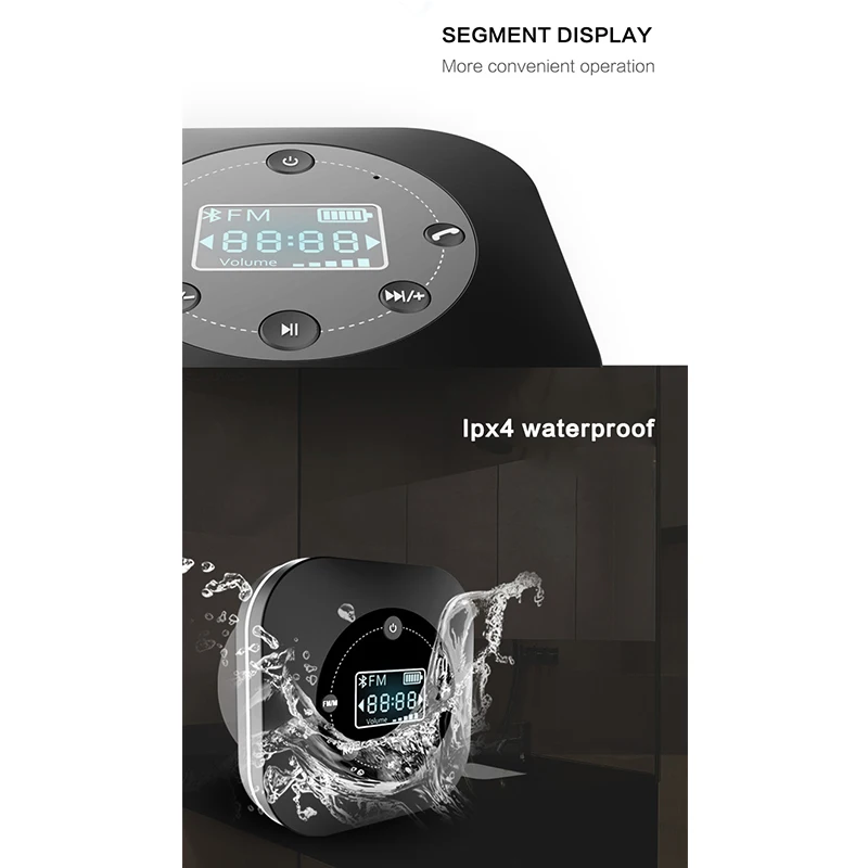 Беспроводная мини Bluetooth Колонка для ванной комнаты Водонепроницаемая Громкая