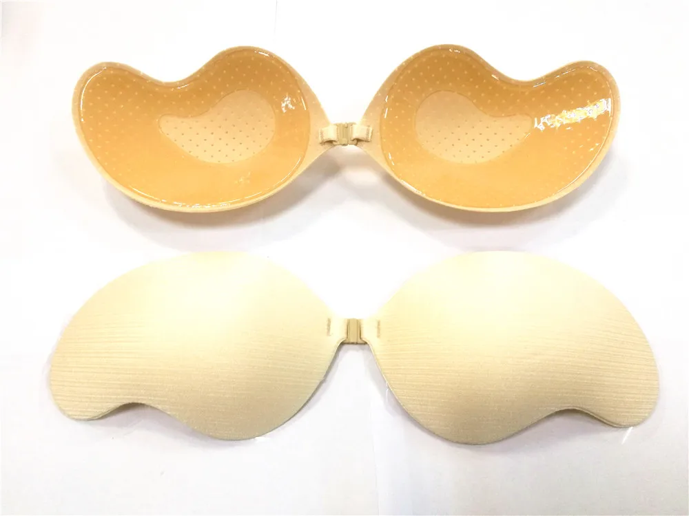 100 pcs Women Sexy Gel Invisible Backless Bra Self Adhesive Strapless Bandage Silicone Push Up Bras with Drawstring Undies