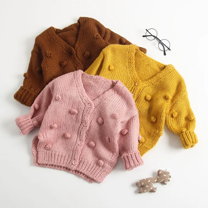 От 1 до 3 лет-зимний свитер для маленьких девочек Теплый детский пуховый свитер кардиган, куртка кардиган для девочек, кардиган для девочек, От 0 до 3 лет