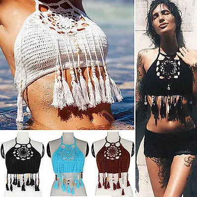 Летние женские топы без рукавов трикотажная ткань кисточки вышивка бисером