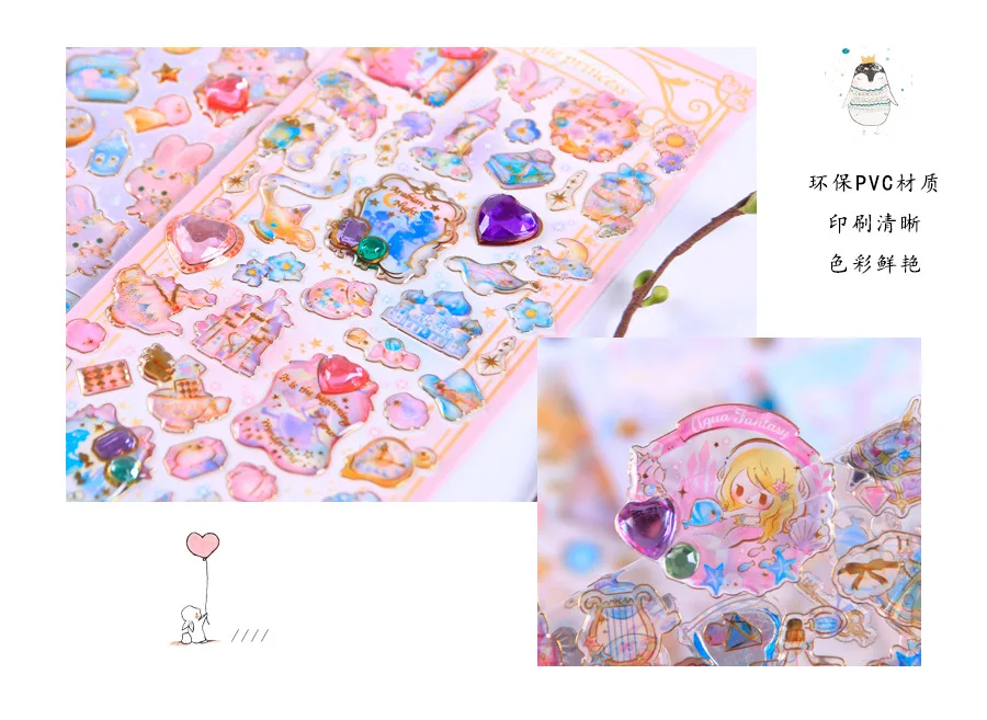1 шт. Kawaii канцелярские наклейки бронзированные милые Мультяшные дневники планировщик декоративные мобильные наклейки Скрапбукинг DIY ремесленные наклейки