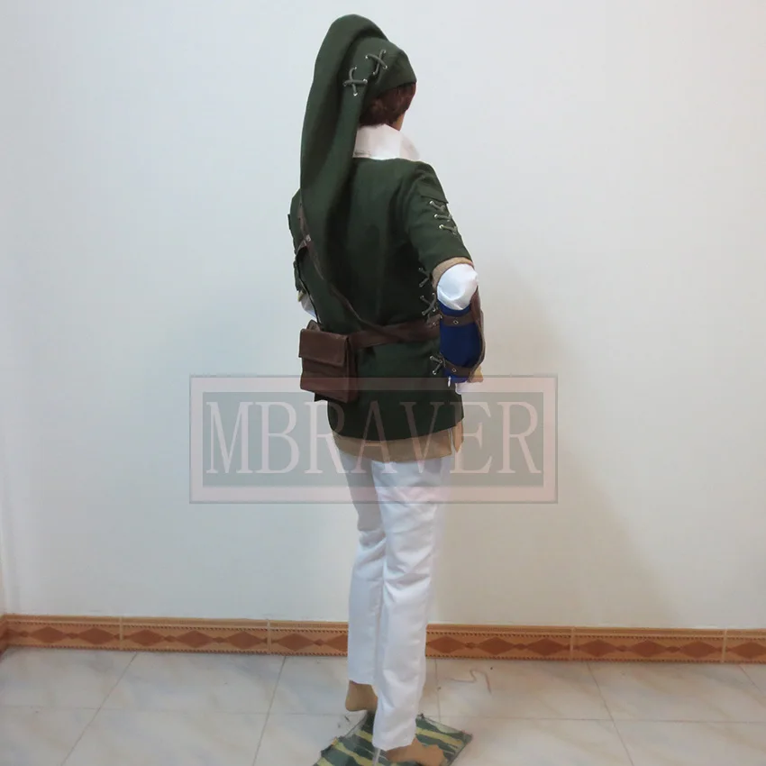 Аниме Zelda Link Косплей Костюм боевая униформа полный комплект Индивидуальный