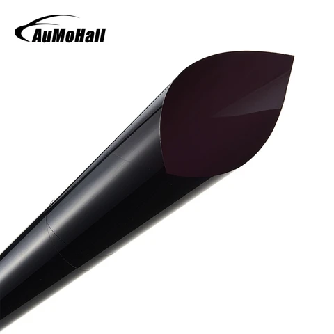 Тонировочная пленка VLT для окон автомобиля, темно-черная пленка для защиты стекла, 300 рулонов, 1 слой для автомобиля и дома, коммерческая летняя защита от солнечной батареи, 50 см x 5% см - изображение