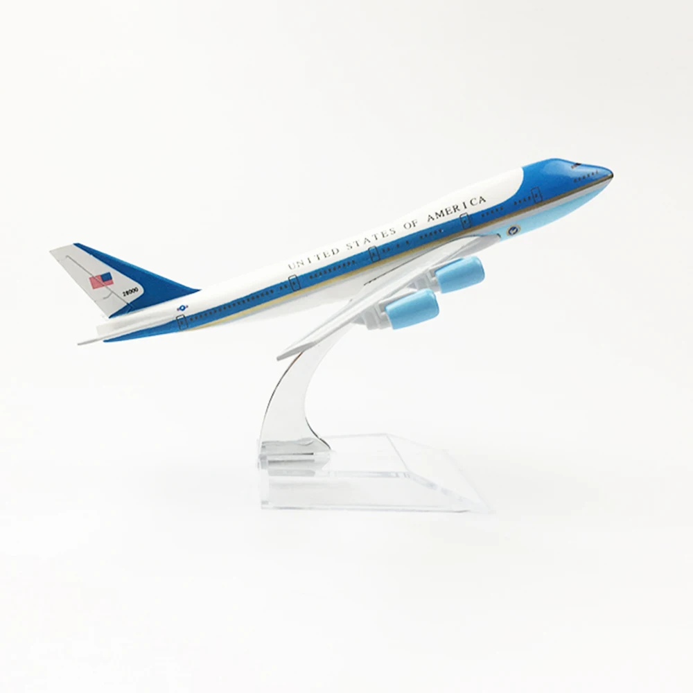 Летательный аппарат в масштабе 1/400 Боинг 747 ВВС One 16 см модель самолета из сплава