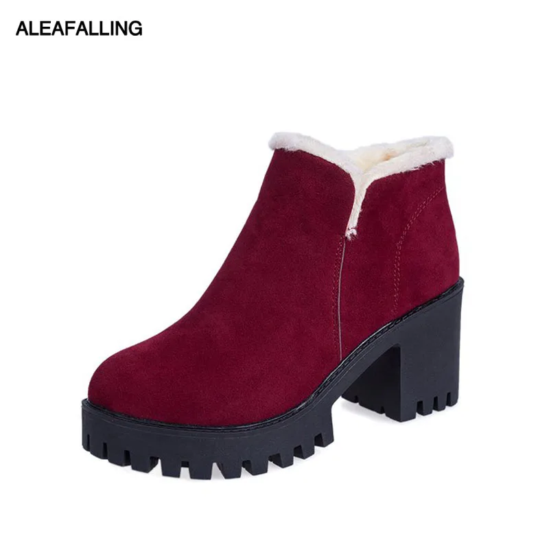 Aleafalling/женские ботинки для зрелых женщин без шнуровки из мягкой флока женская