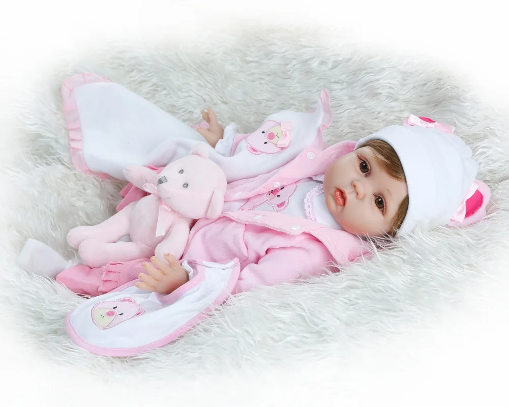 22 дюйма 55 см мягкие силиконовые куклы ручной работы Reborn baby girl куклы реалистичный вид новорожденная кукла малыш милый подарок на день рождения