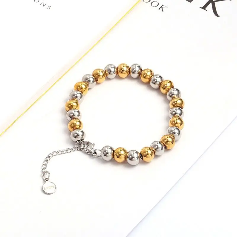 Оптовая продажа ювелирных изделий (21 см * 8 мм) из титановой стали 316L Mix 2 золотого