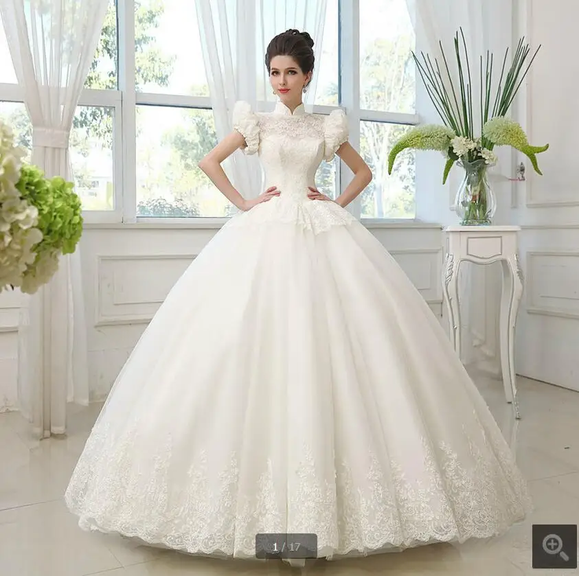 Vestidos De Noiva бальное платье с пышными рукавами мусульманское скромное свадебное