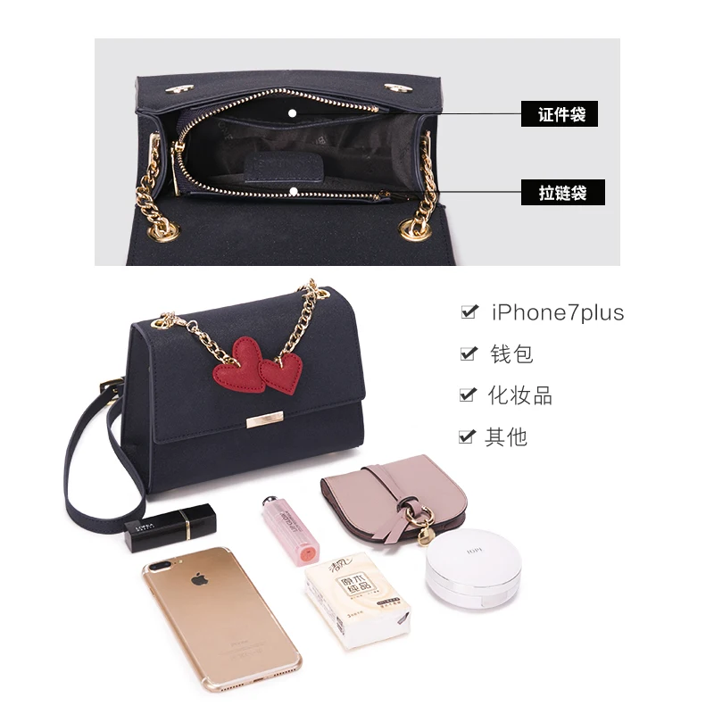 JONBAG 2019 новый стиль модная Корейская версия универсальная простая на одно плечо