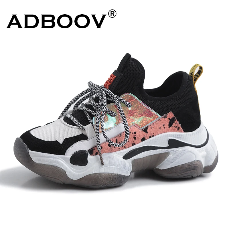 ADBOOV/женские кроссовки из конского волоса; большие размеры 35-42; женские кроссовки из натуральной кожи; летняя дышащая женская обувь на платформе