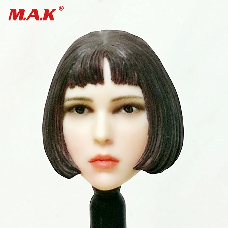 Масштаб 1:6 Наталья Портман короткие черные волосы голова Лепка модель игрушка