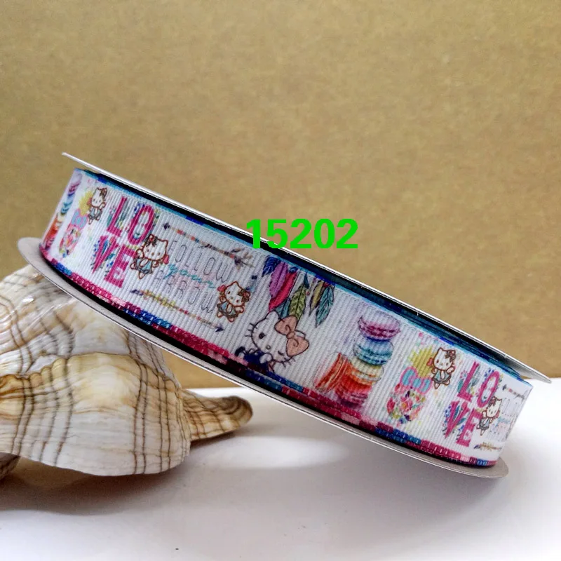 15202 50 ярдов мультфильм напечатанный grosgrain ленты 15202 - Цвет: 15202
