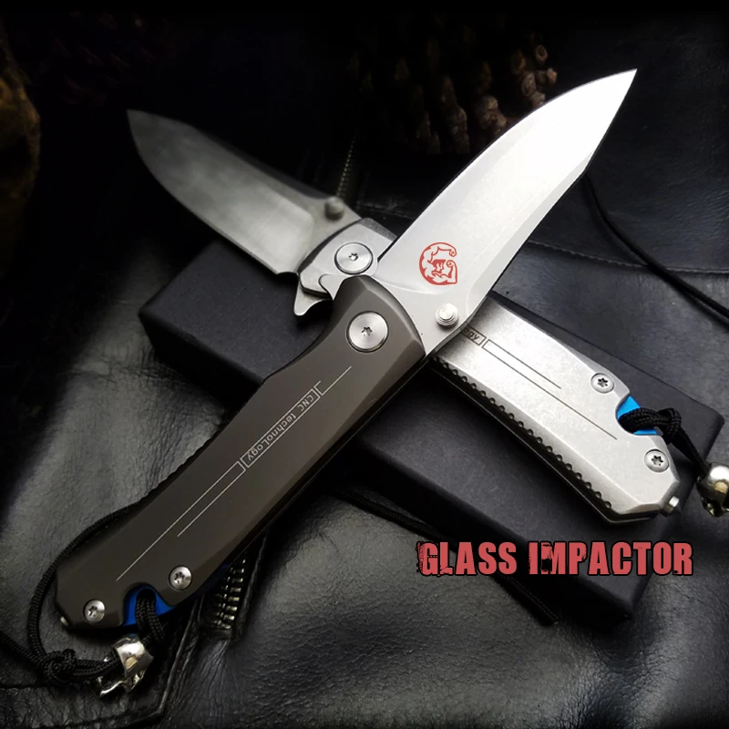 Очень sharpBIGONG герой Тактика Складной нож 9CR18MOV сталь BladeTitanium покрытый стальной руль