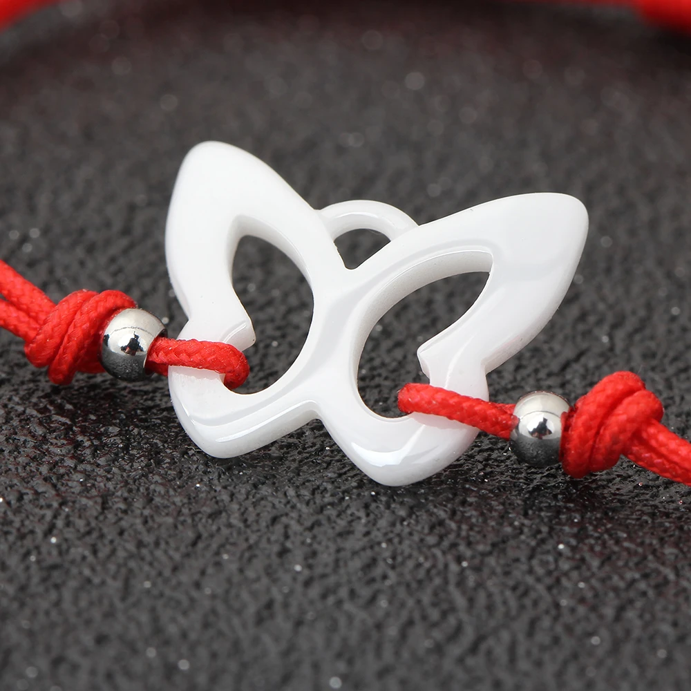 Новый простой дизайн ручной работы браслет из красной веревки с черной