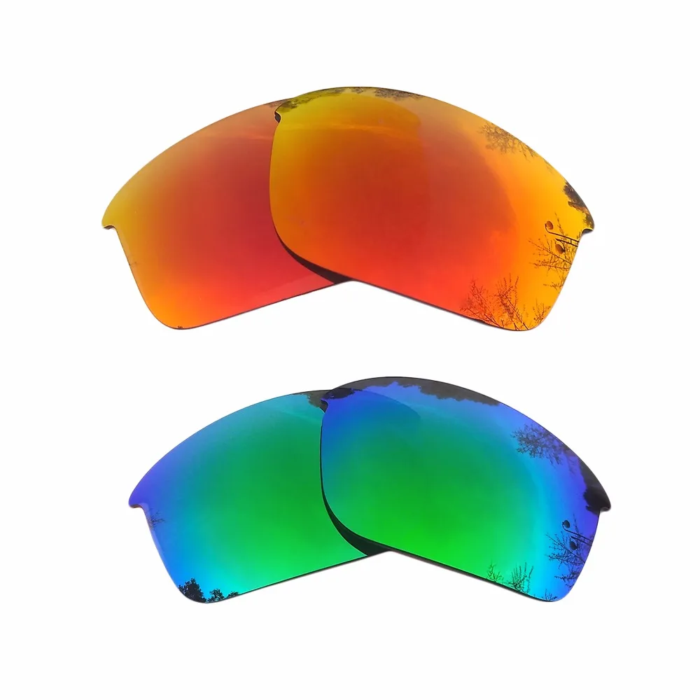 Orange Red & Green Mirrored Polarized Replacement Lenses for Bottlecap Frame 100% UVA & UVB