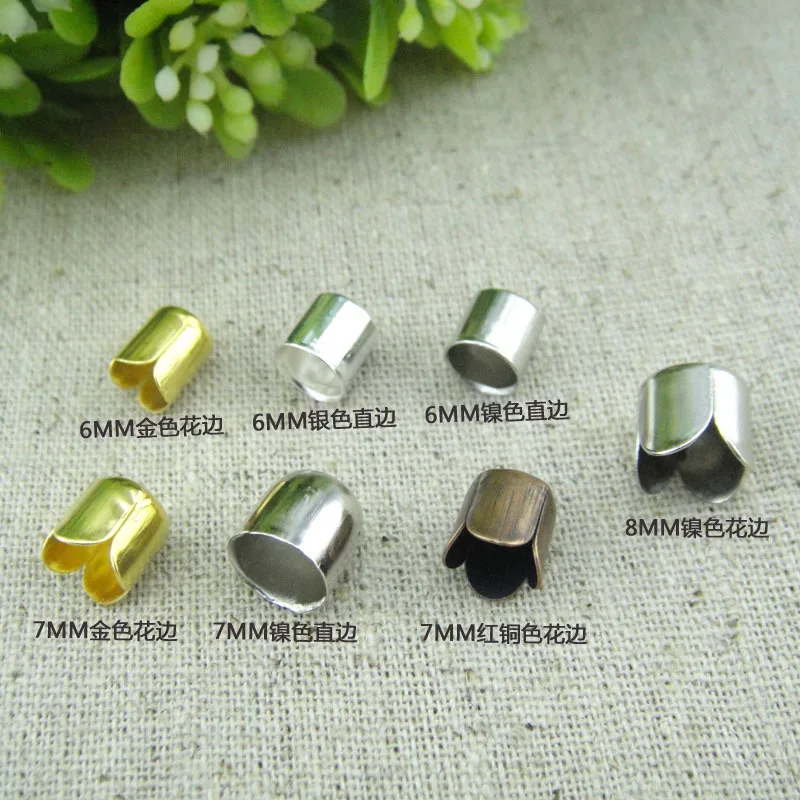 Фурнитура для винтажных ювелирных изделий Концевики шнура кожаного и замшевой