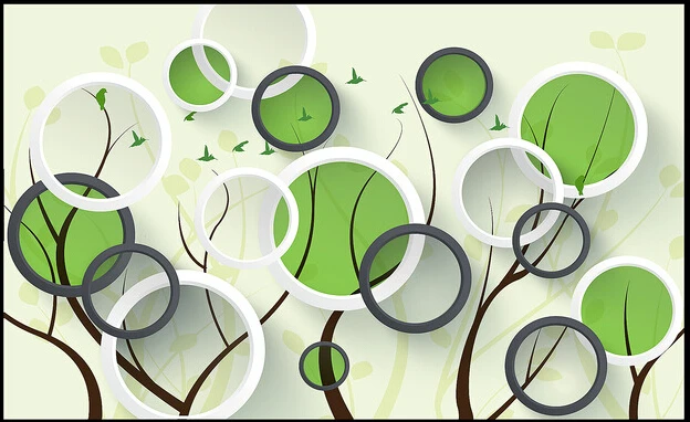 Самые популярные объемные большие настенные фрески простой мультяшный