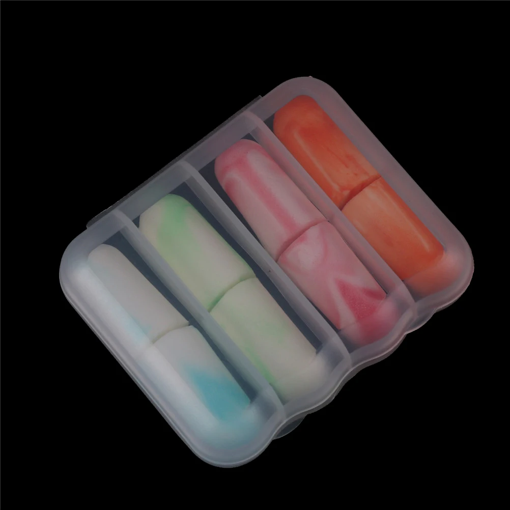

4pairs Color Randomly Soft Foam Ear Plugs Sleep Noise Prevention Earplugs Travel Sleeping Noise Reduction Hearing Protection