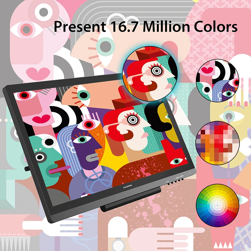 HUION KAMVAS GT-191 V2 Battery-free Pen Display Monitor HD Digital Graphics Pen Drawing Tablet Monitor with 8192 Pen Pressure