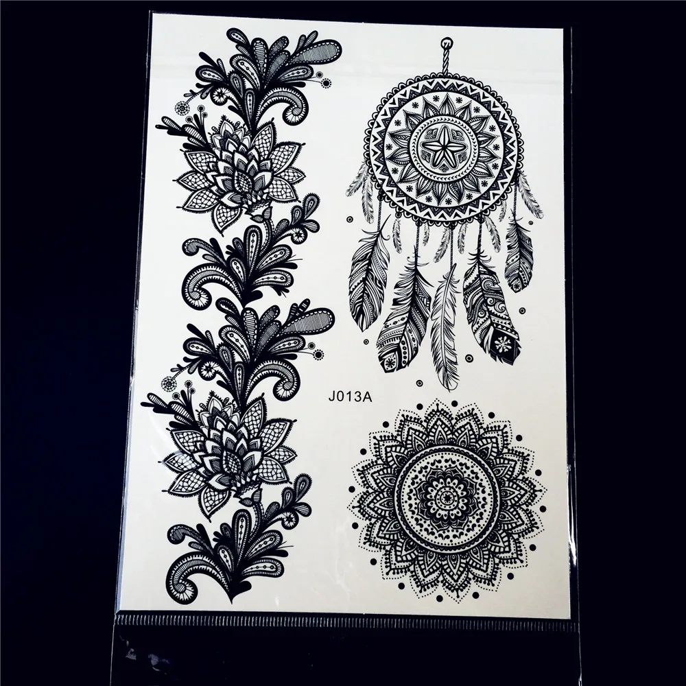 1 шт. водостойкая белая татуировочная повязка на плечо с цветами спине временная