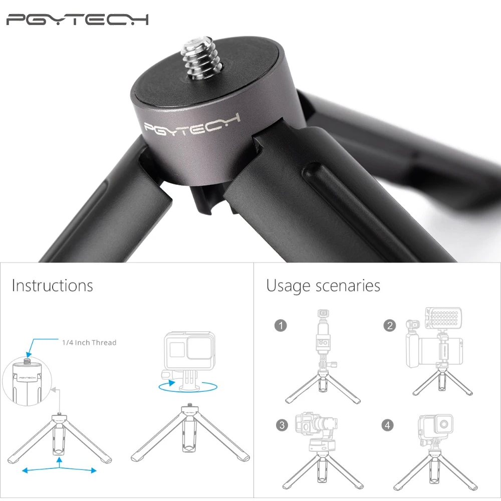 PGYTECH мини Настольный Штатив для DJI OSMO Action/GoPro/Action camera 1/4 thread port|Штативы| |
